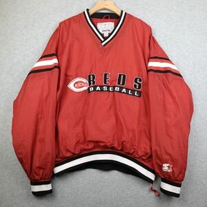 Vintage Cincinnati Reds Pullover Starter Jacket Mens XL Retro MLB 90s